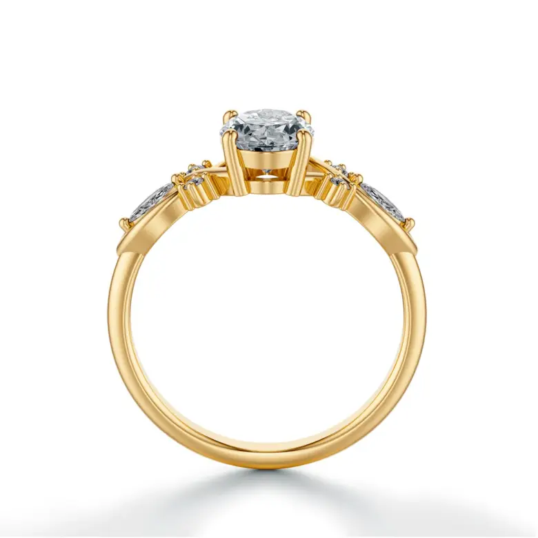 Pierścionek z owalnym diamentem i markizami SBPZ_047